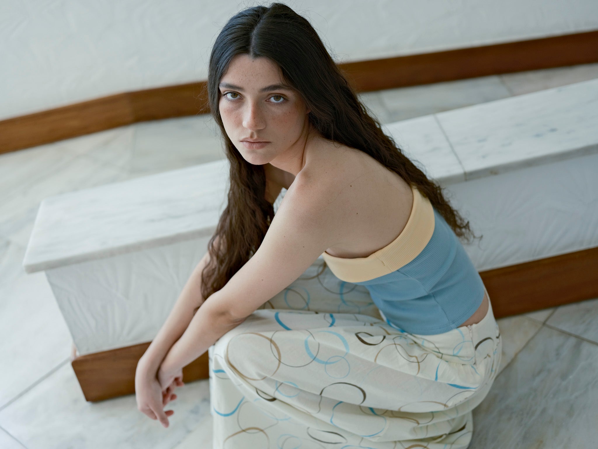 CHAPTER 00 — Strapless Top / Blue
